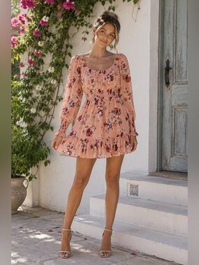 CINQ À SEPT- Simone Georgette Minidress